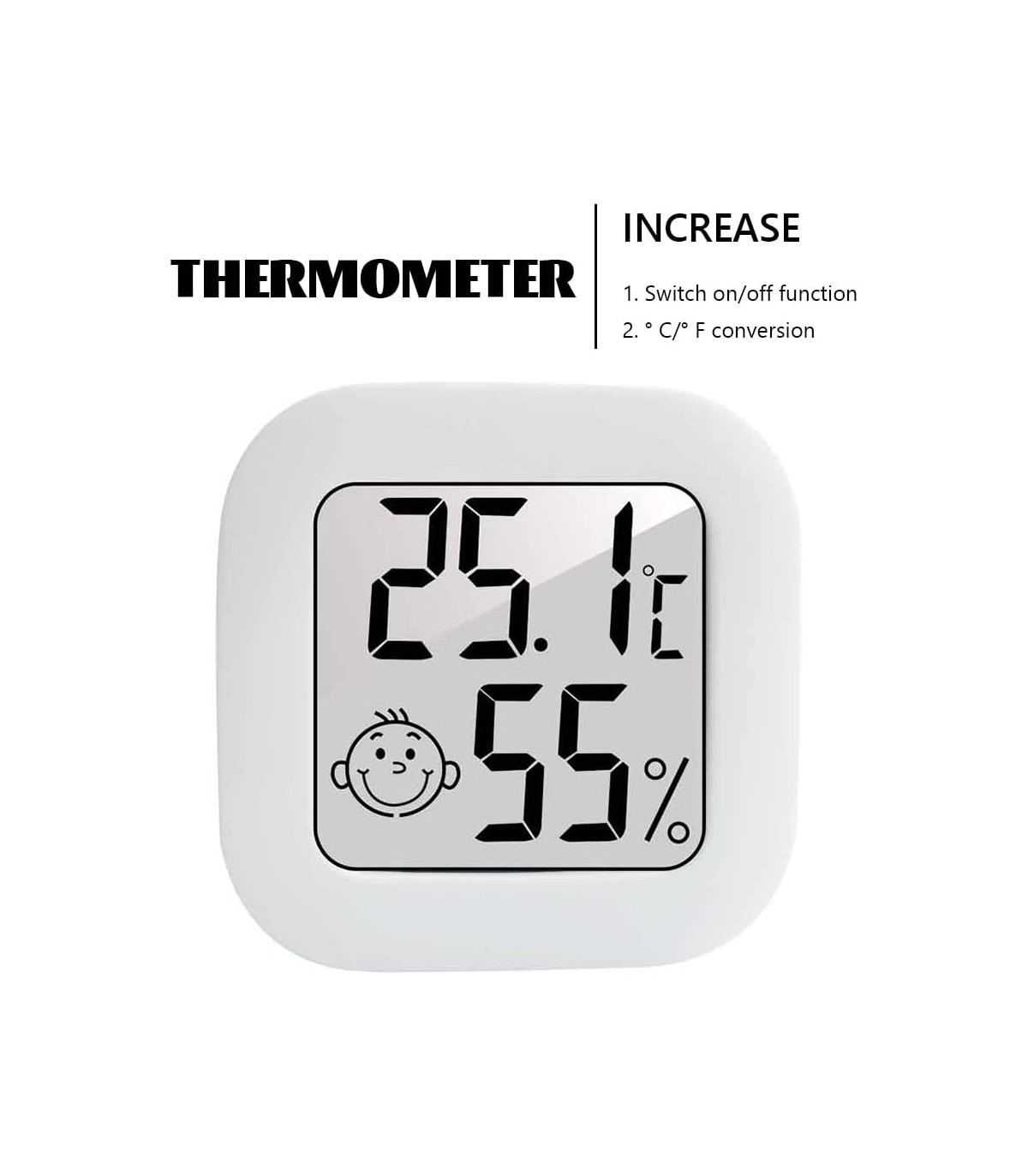 Hygromètre numérique d'intérieur - Thermomètre d'intérieur - Thermomètre de