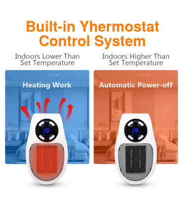 Tragbare elektrische Heizung 500W, 500W, Steckdose, Haushaltsgerät, Heizung Ofen, M