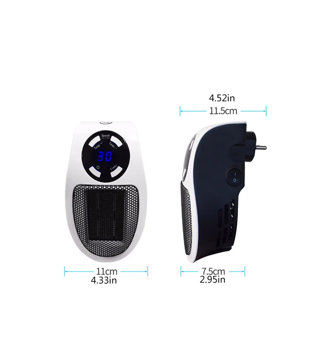 Tragbare elektrische Heizung 500W, 500W, Steckdose, Haushaltsgerät, Heizung Ofen, M