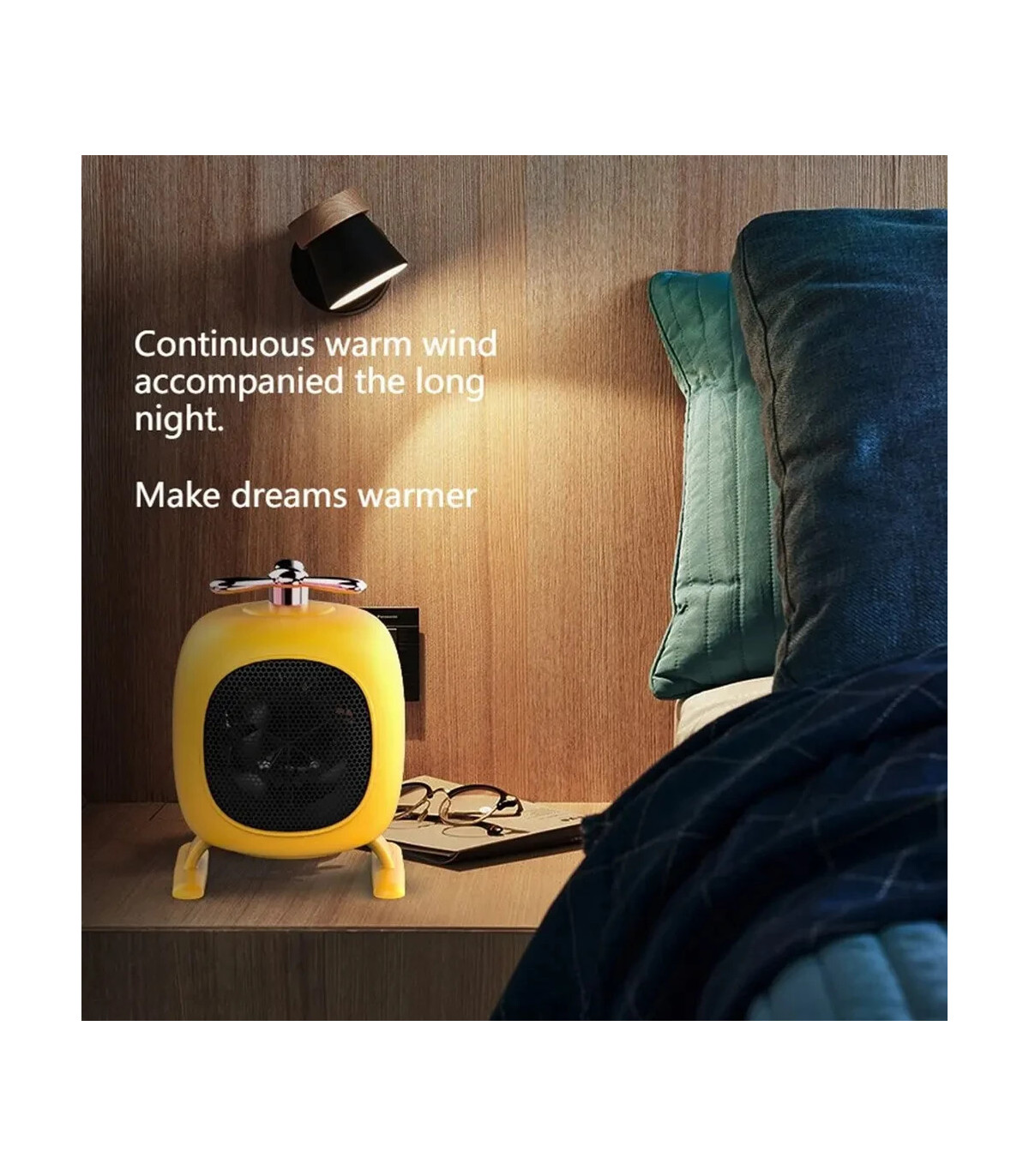 [Green EU] Ventilateur électrique enfichable portable, mini chauffage portable, petit radiateur