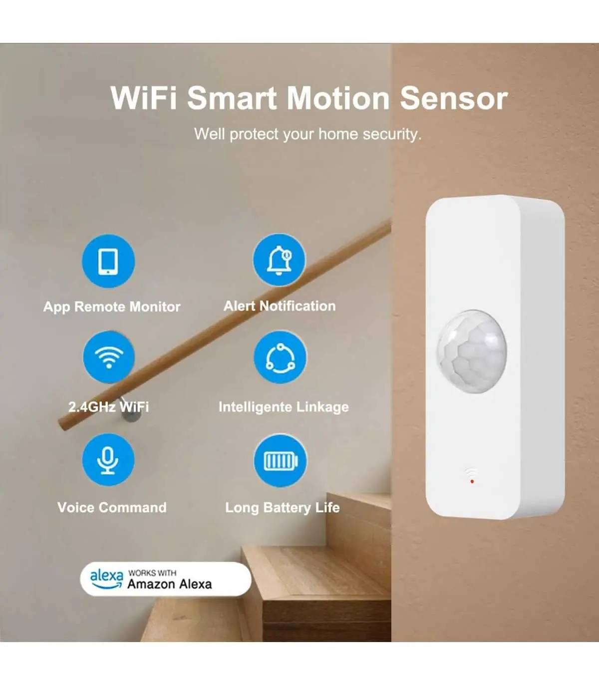 détecteurs, wifi, lettres, aux, boite, mouvement, détecteur, votre, pour, vous