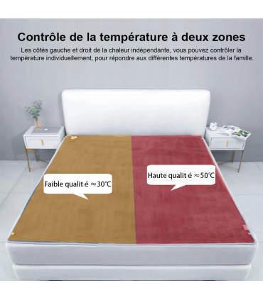 Couverture chauffante électrique avec thermostat automatique, matelas de lit, chauffe-corps dou