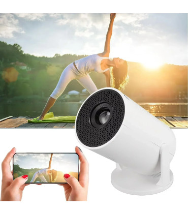 [Wired-with box] Projecteur portable USAMR HY200 1080P, 270 ° Angle réglable, projecteur de fil