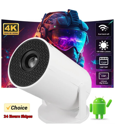 [Wired-with box] Projecteur portable USAMR HY200 1080P, 270 ° Angle réglable, projecteur de fil