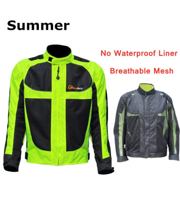 Veste de moto respirante pour hommes et femmes, manteau d\'équitation de nuit à haute visibilité