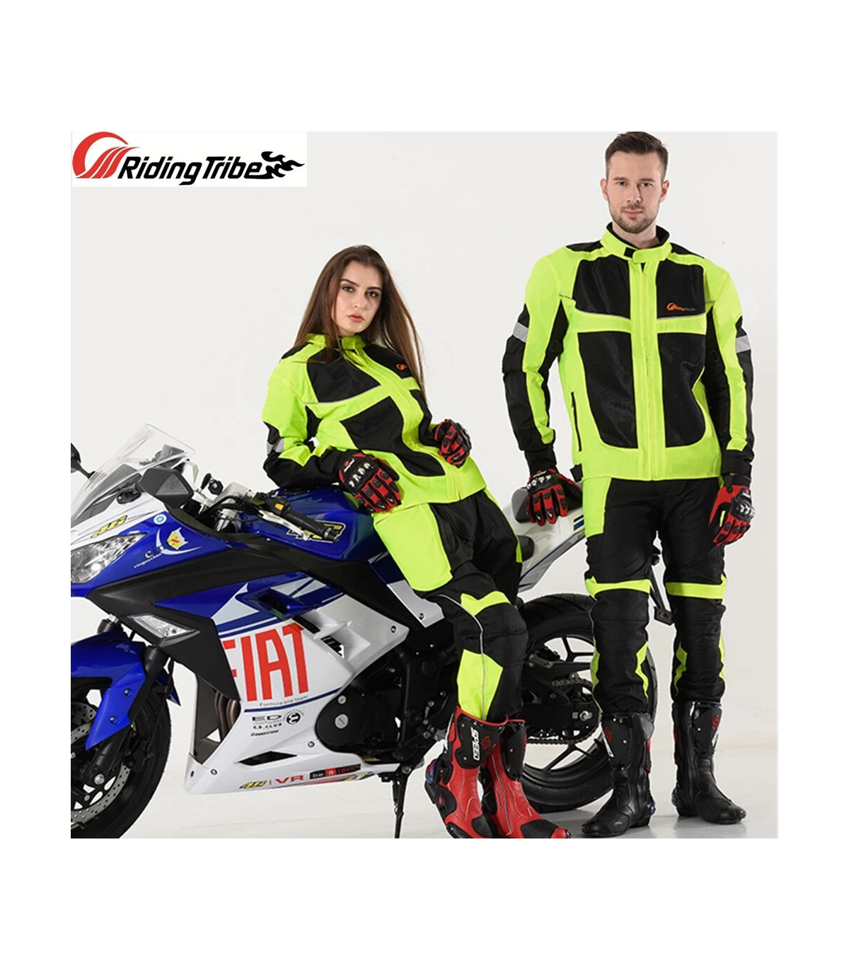 Veste de moto respirante pour hommes et femmes, manteau d\'équitation de nuit à haute visibilité