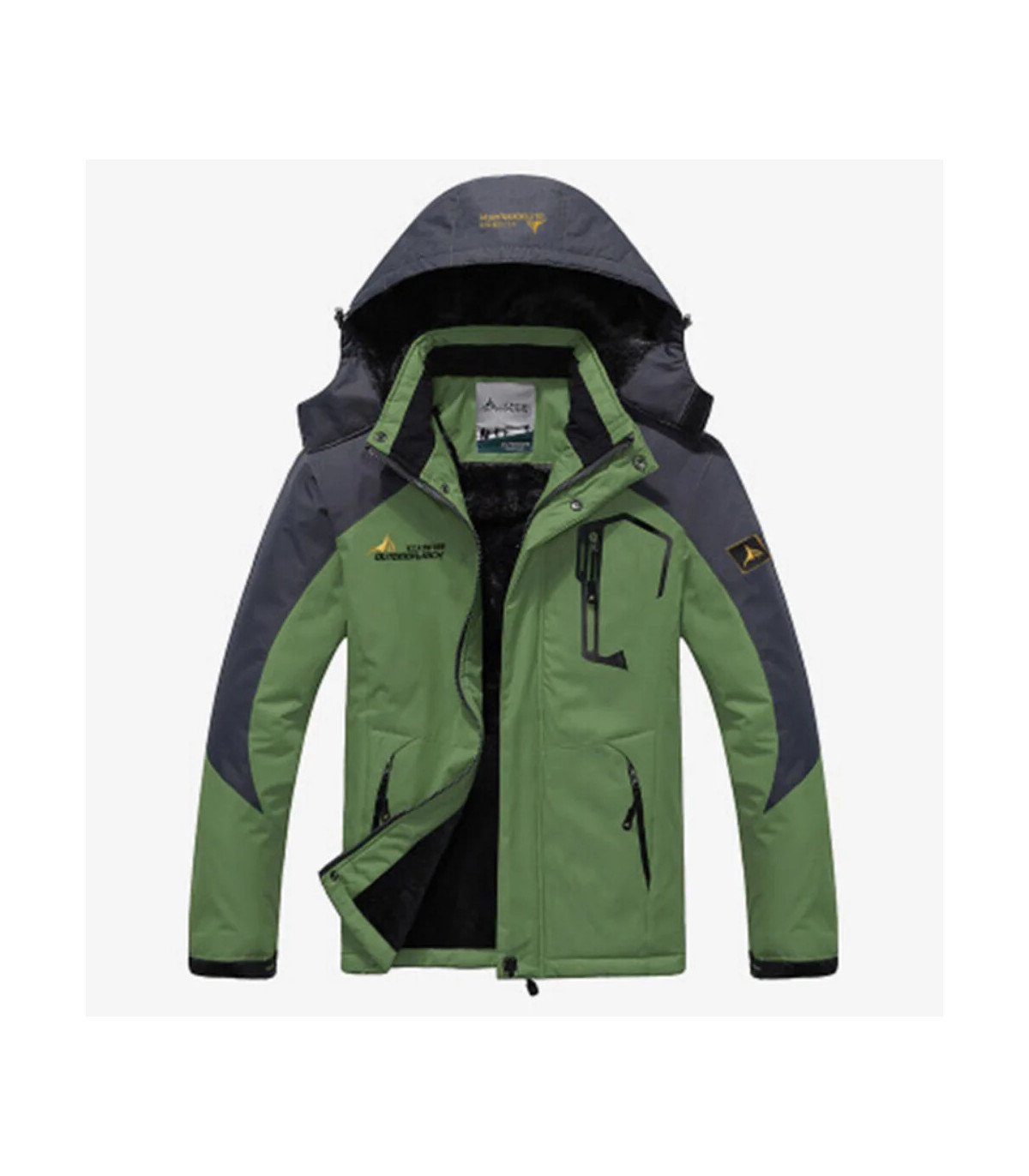 Parka coupe-vent pour hommes, manteaux de fourrure coupe-vent épais et chauds, style militaire 