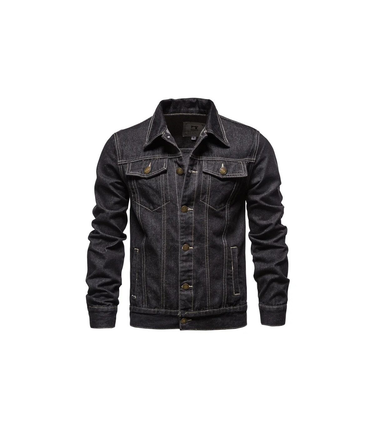 2025 automne Hommes solide Denim vestes mode moto Vintage jean vestes Hommes coupe ajustée coto