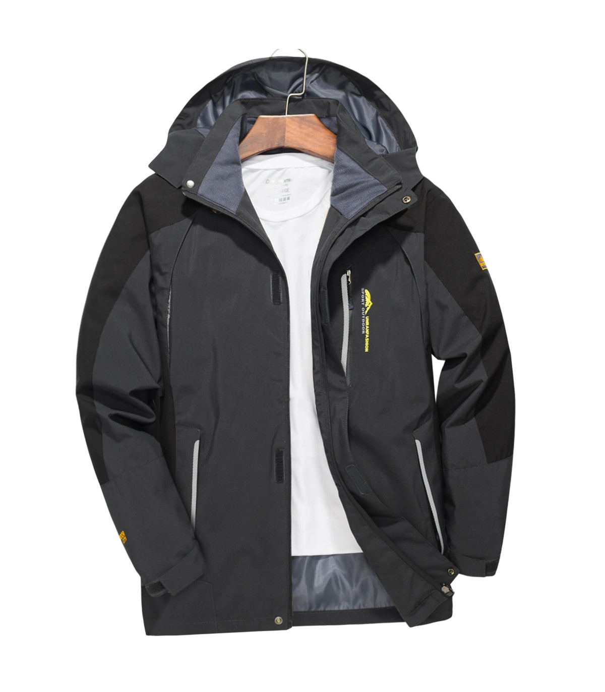 Veste de randonnée imperméable pour hommes, grande taille, coupe-vent, Camping, chasse, course 