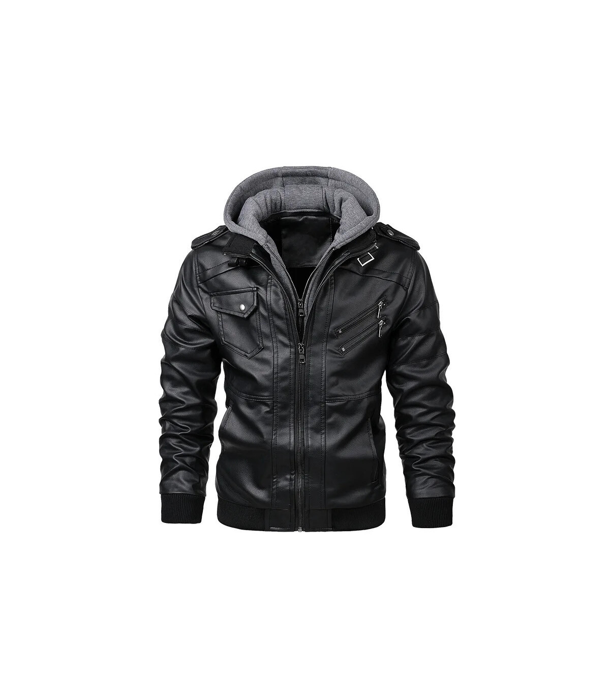 KB nouveaux hommes vestes en cuir automne décontracté moto veste en polyuréthane Biker manteaux