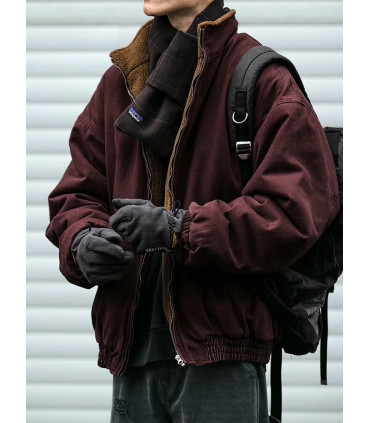 Veste polaire Vintage japonaise pour homme, veste épaisse de haute qualité, Streetwear coréen, 