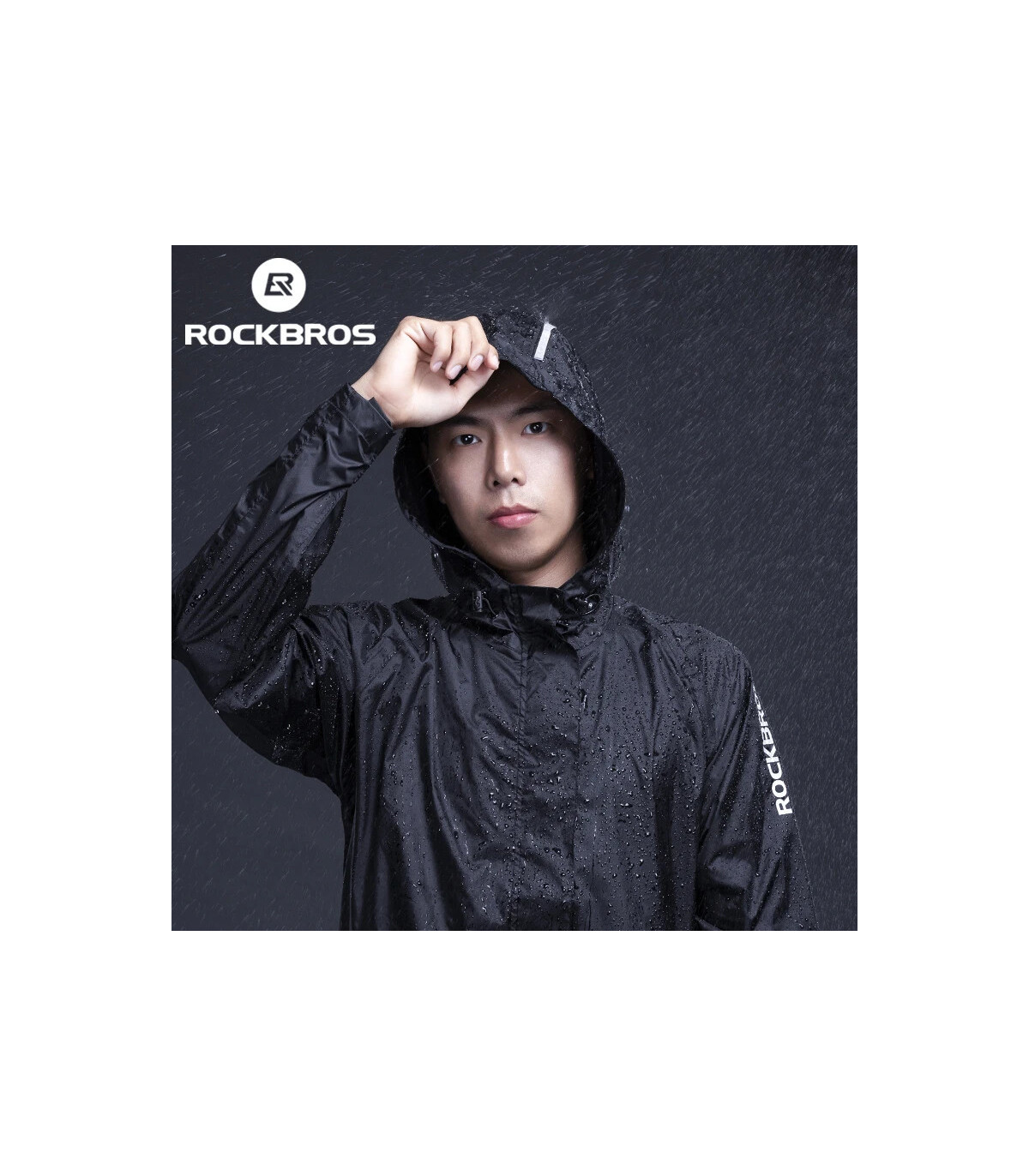 ROCKBROS – veste de cyclisme imperméable pour hommes, imperméable à capuche réfléchissante, cou