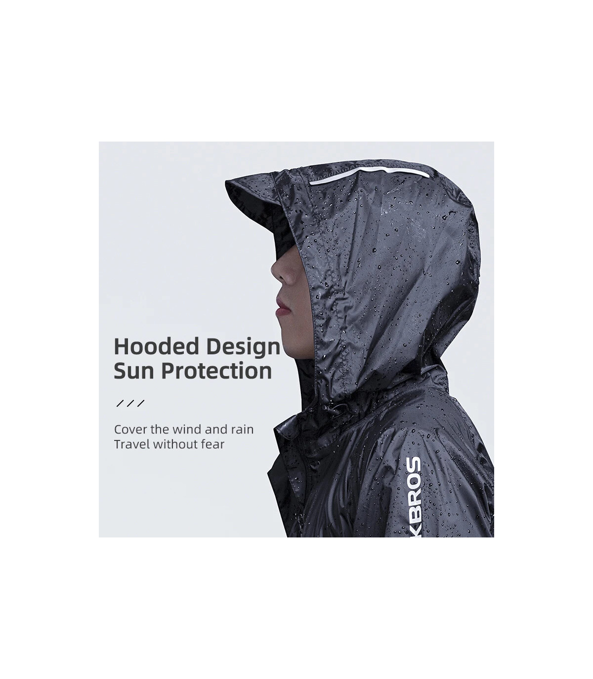 ROCKBROS – veste de cyclisme imperméable pour hommes, imperméable à capuche réfléchissante, cou
