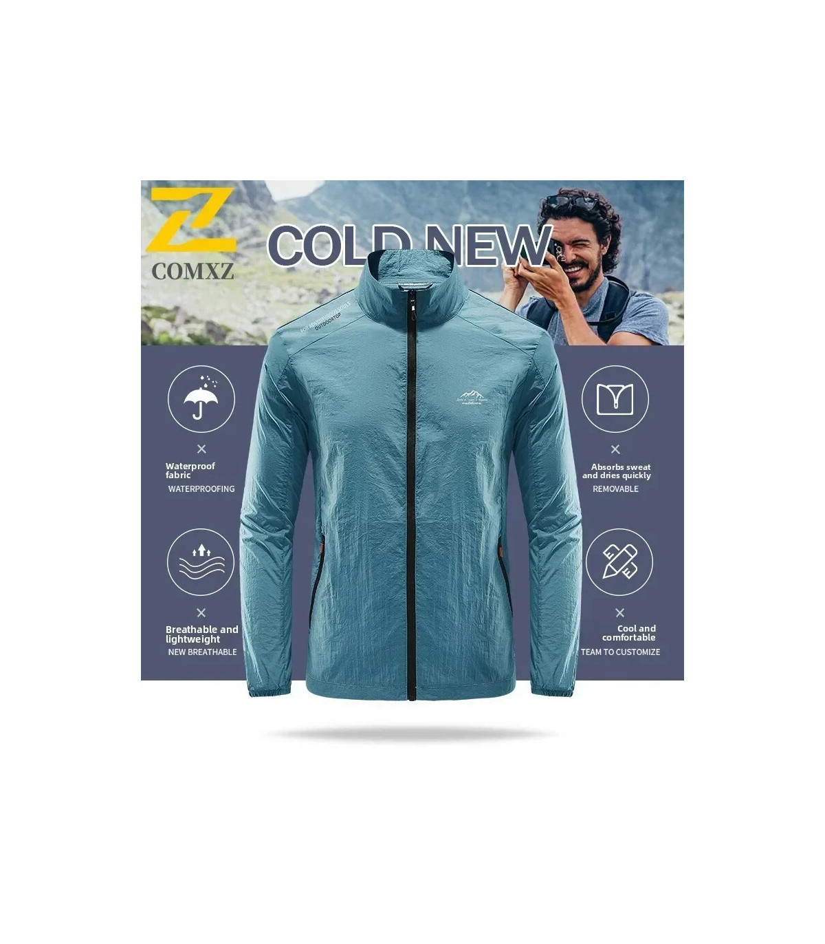 Veste d\'été ultra-mince pour hommes, Protection solaire, décontractée, respirante, sport, coupe