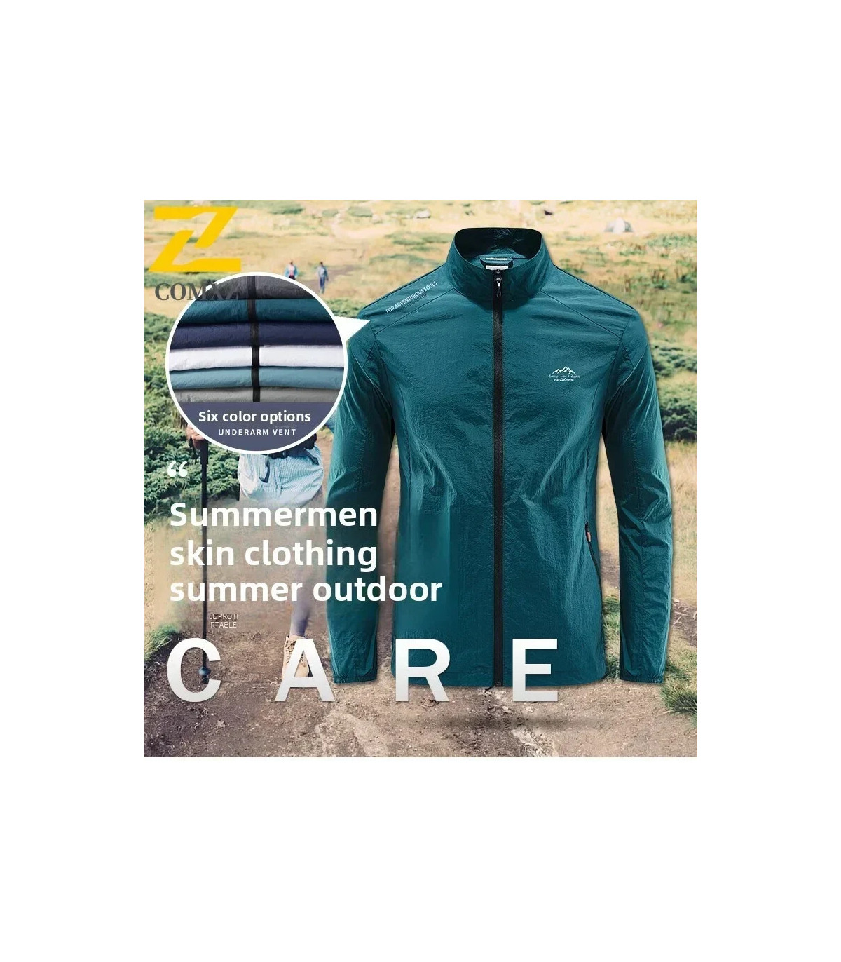 Veste d\'été ultra-mince pour hommes, Protection solaire, décontractée, respirante, sport, coupe