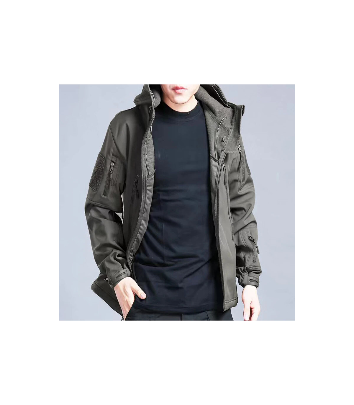 Hommes hiver automne Softshell polaire vestes imperméable en plein air pêche randonnée chasse t