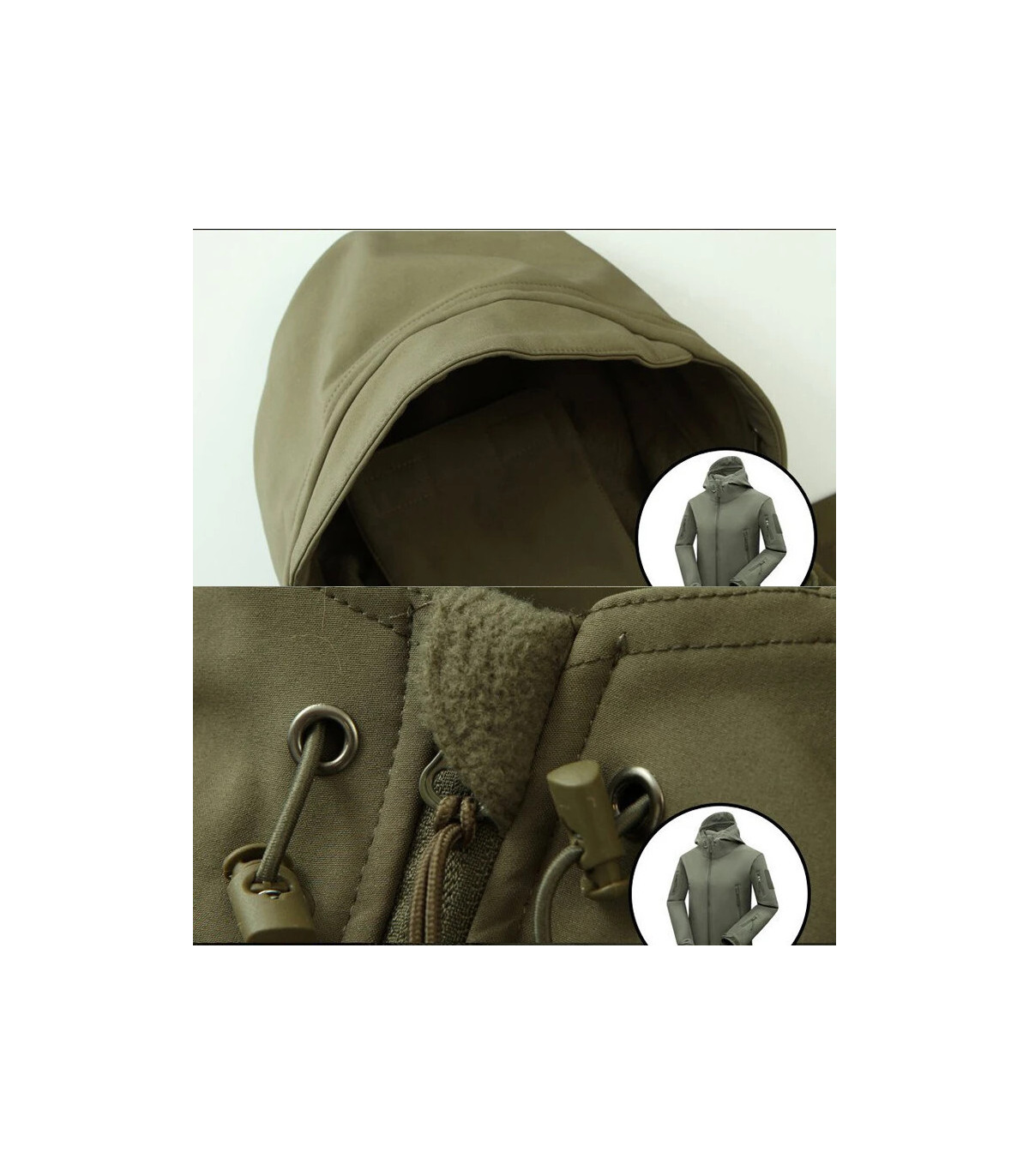 Hommes hiver automne Softshell polaire vestes imperméable en plein air pêche randonnée chasse t