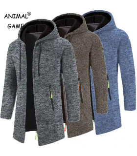 Sweat-shirt à capuche de Sport pour hommes, sweat-shirt à manches longues avec fermeture éclair