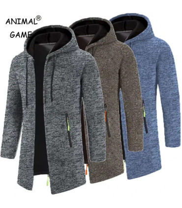 Sweat-shirt à capuche de Sport pour hommes, sweat-shirt à manches longues avec fermeture éclair