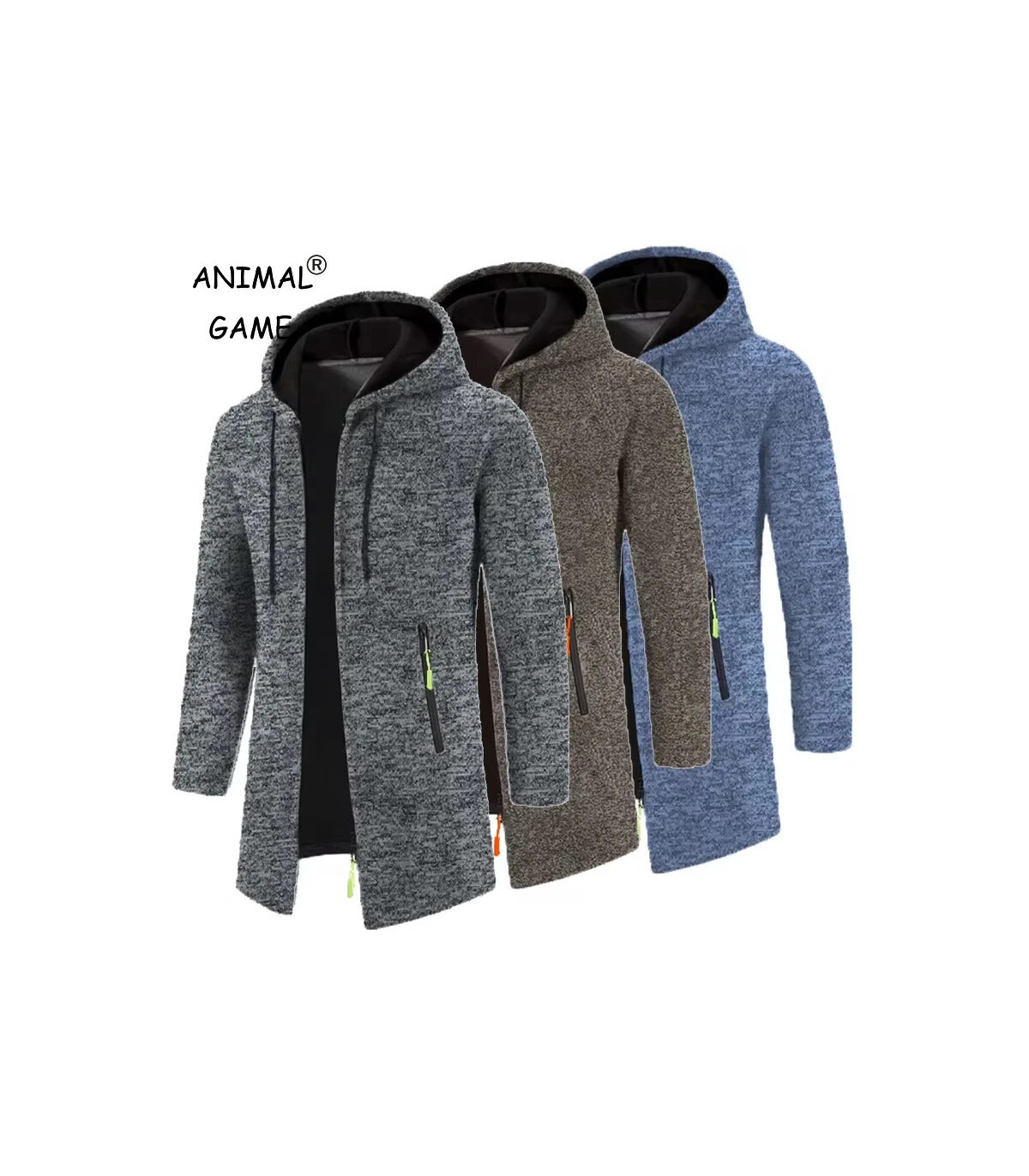 Sweat-shirt à capuche de Sport pour hommes, sweat-shirt à manches longues avec fermeture éclair