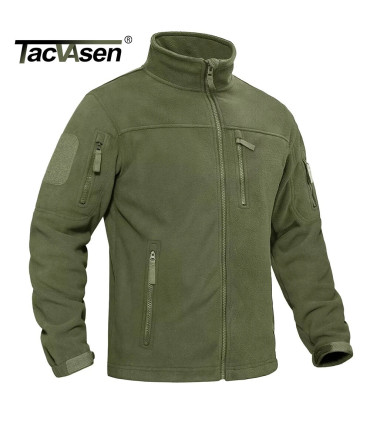 TACVASEN Veste polaire pour homme douce et chaude coupe-vent manteau zippé complet poches zippé