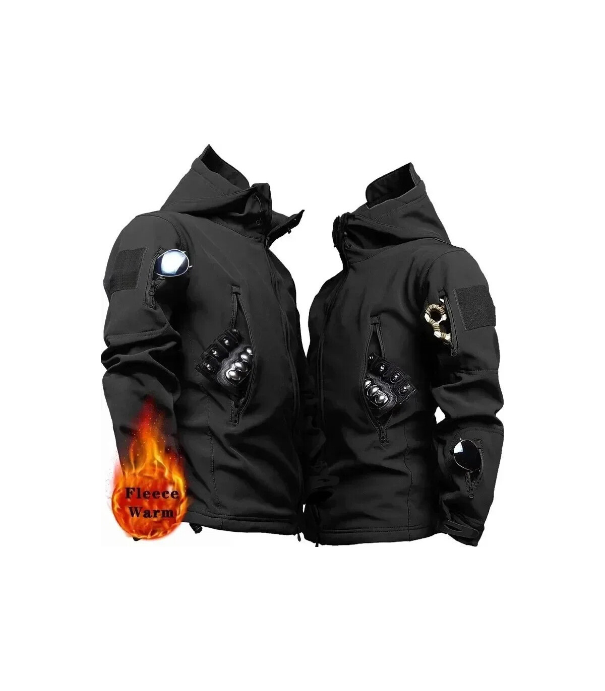 Veste militaire décontractée à capuche pour hommes, utilitaire d\'extérieur, mode peau de requin