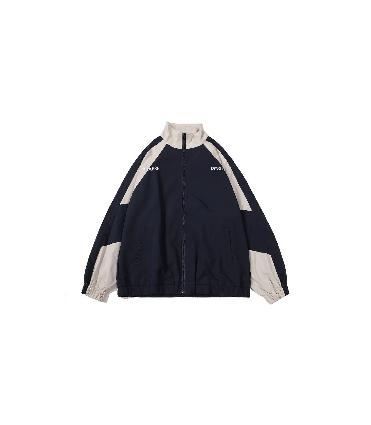 Hip Hop varsité veste hommes haute rue Patchwork couleur noir coupe-vent manteaux femmes printe