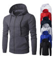 AKIMANIA.FR - Hooded long-sleeved PVD jacket for men, zip closure, Slim Fit sweatshirt.