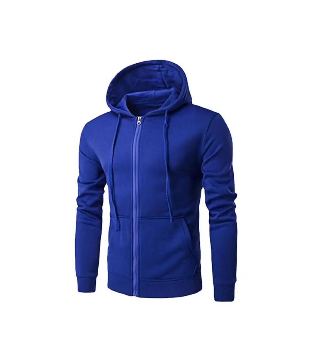 Veste à capuche à manches longues PVD pour hommes, fermeture à glissière, sweat-shirt Slim Fit,