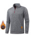 Sweat-shirts demi-zip pour hommes, pulls à manches longues de couleur unie, col roulé, streetwe