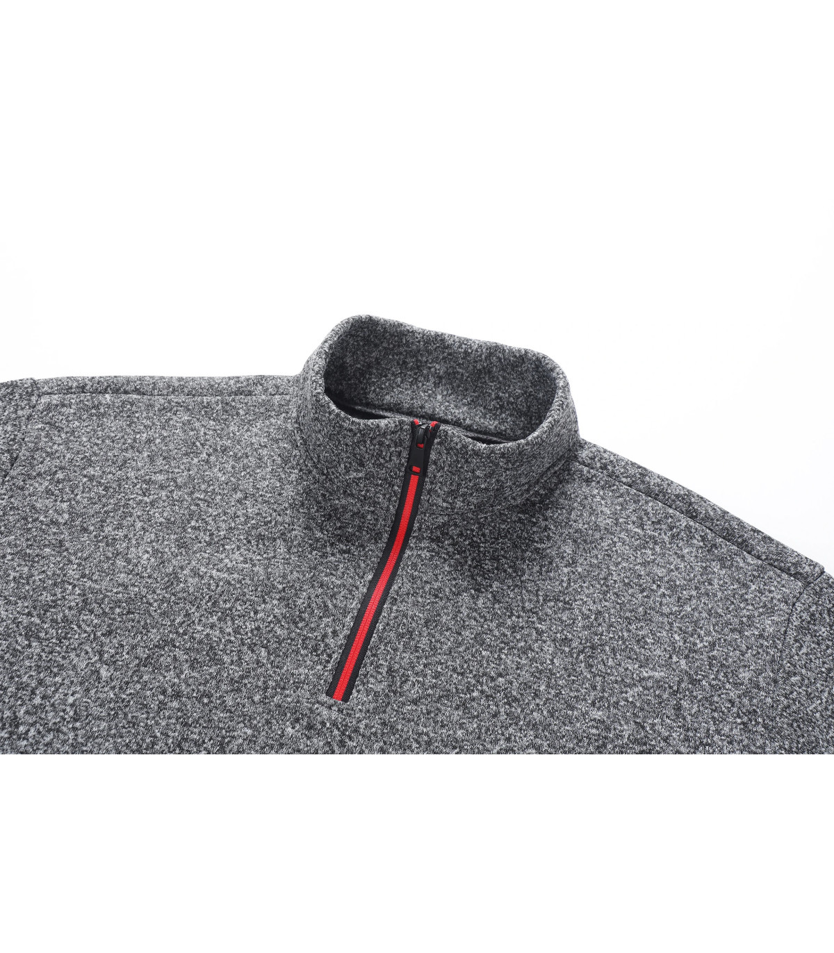 Sweat-shirts demi-zip pour hommes, pulls à manches longues de couleur unie, col roulé, streetwe