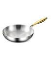 AKIMANIA.FR - 316 stainless steel kitchen frying pan, non-coated non-stick frying pan.