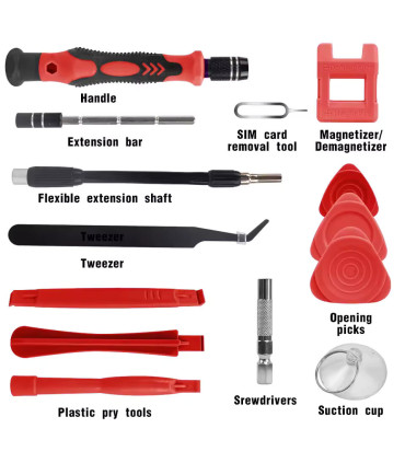 Jeu de tournevis de précision 115 en 1, Kit d\'outils de réparation magnétiques multifonctionnel