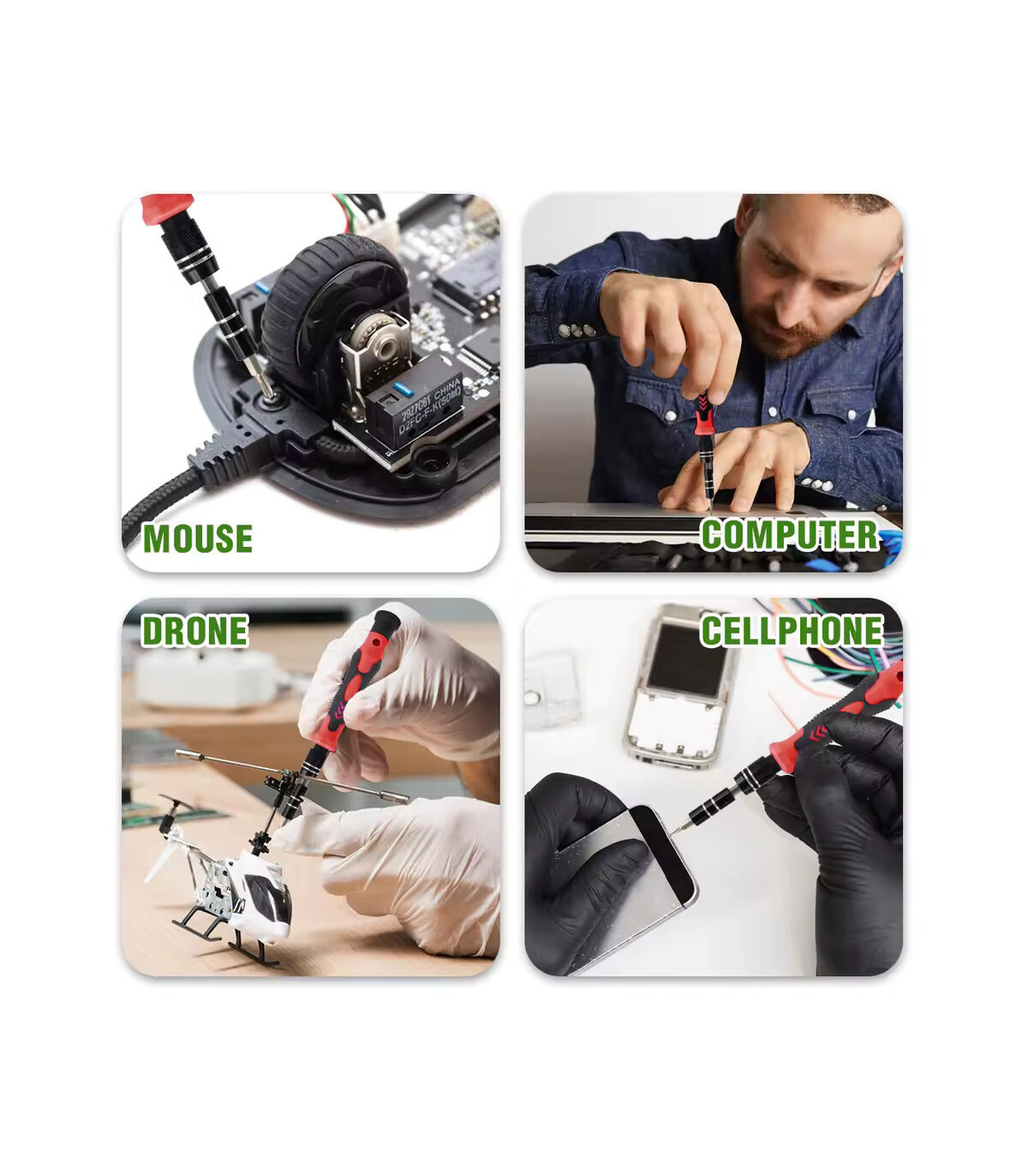 Jeu de tournevis de précision 115 en 1, Kit d\'outils de réparation magnétiques multifonctionnel