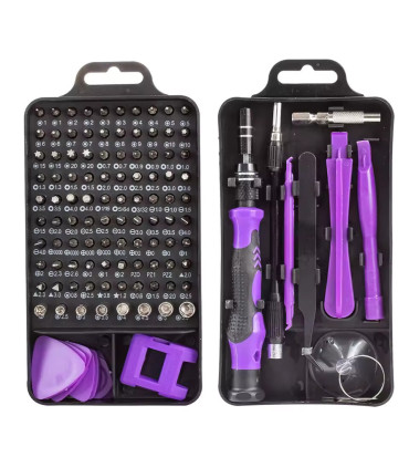 Jeu de tournevis de précision 115 en 1, Kit d\'outils de réparation magnétiques multifonctionnel