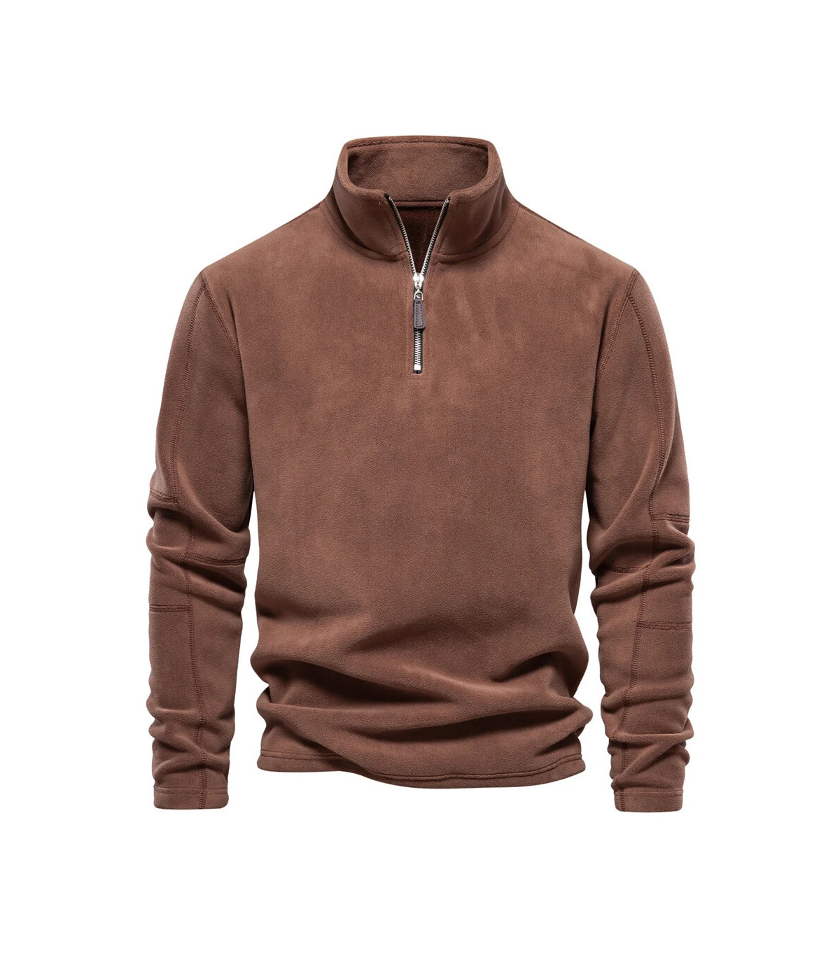[EUR S 55-65kg HD08-Brown] AIOPESON marque qualité épaissir chaud polaire veste pour hommes fer