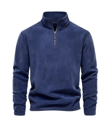 [EUR XL 85-95kg HD08-navy] AIOPESON marque qualité épaissir chaud polaire veste pour hommes fer