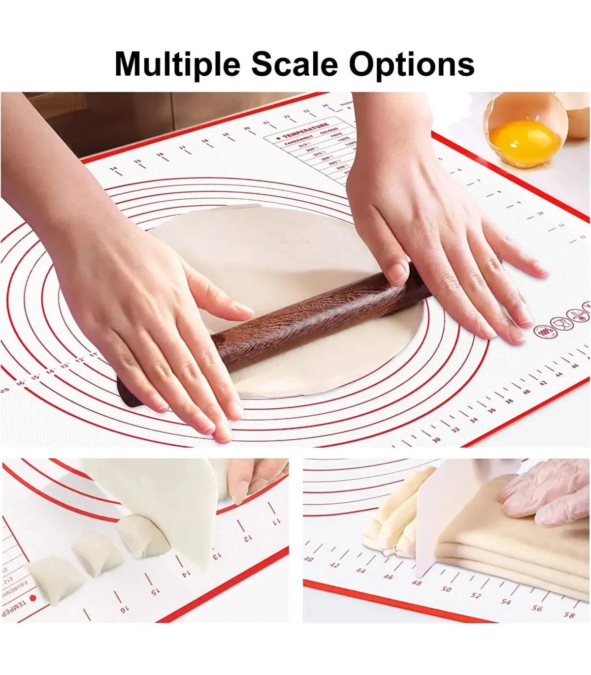 Polymères de pâte à pétrir en silicone, gadgets de cuisson pour pizza et gâteau, ustensiles de 