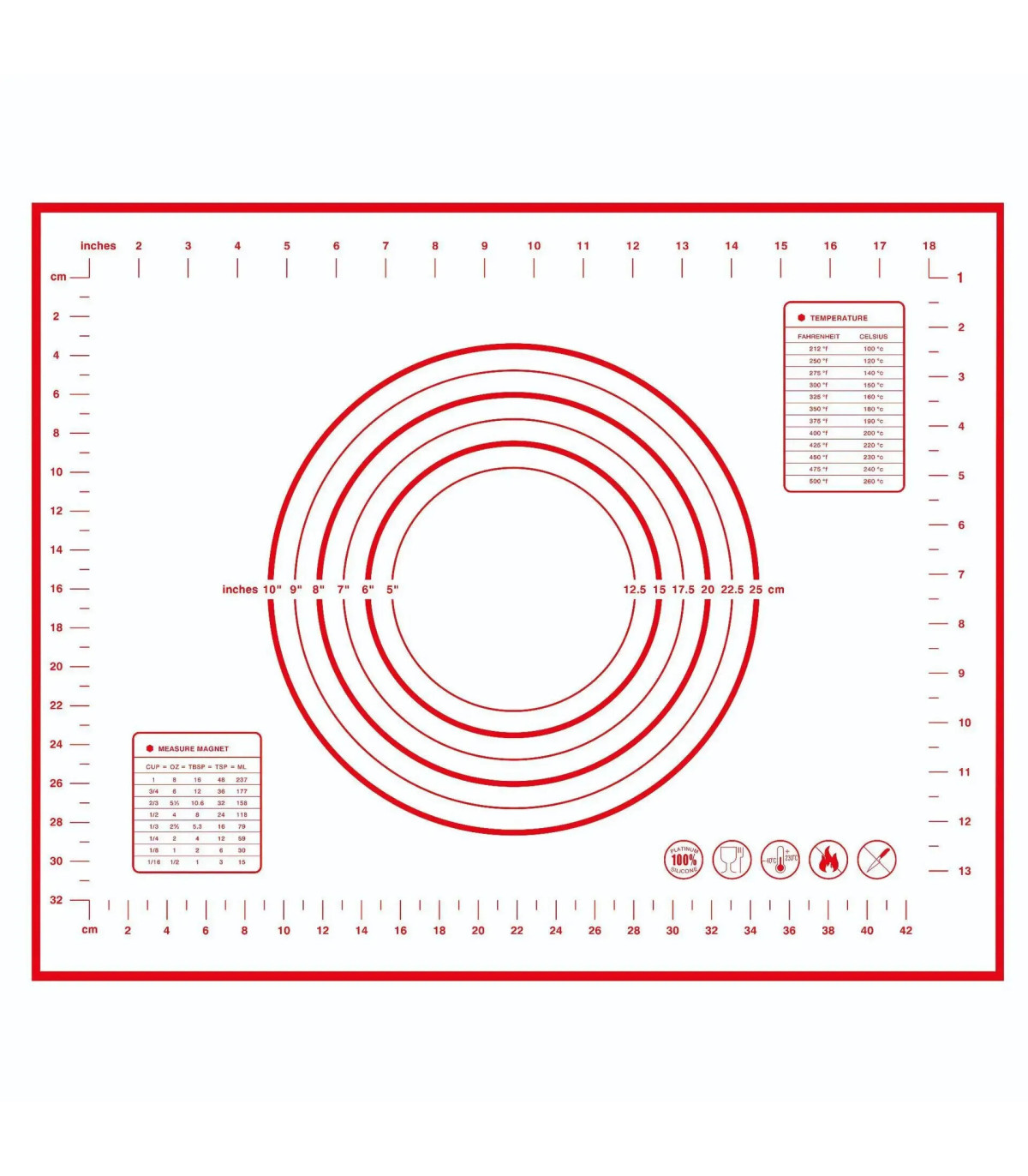 [1pc 40 50cm] Polymères de pâte à pétrir en silicone, gadgets de cuisson pour pizza et gâteau, 