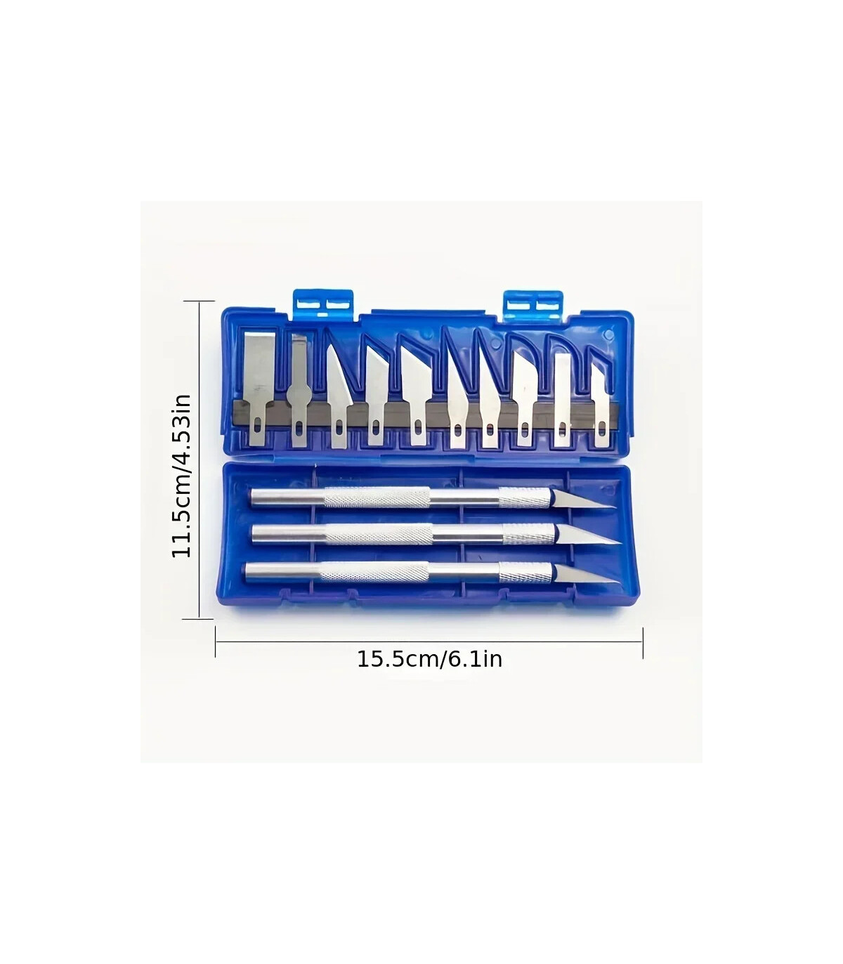 [Dark blue 13pcs] Couteau à découper en métal 13 en 1, Style stylo, sceau artistique, coupe man