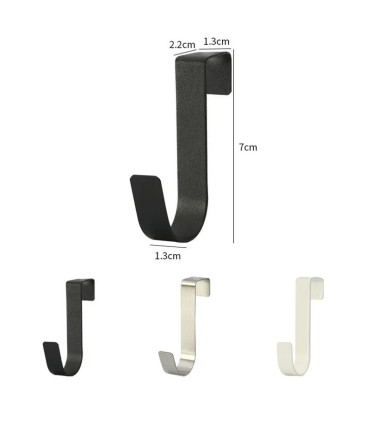 [White 1pcs] Crochet métallique en forme de S pour porte d\'armoire, support suspendu pour Gadge