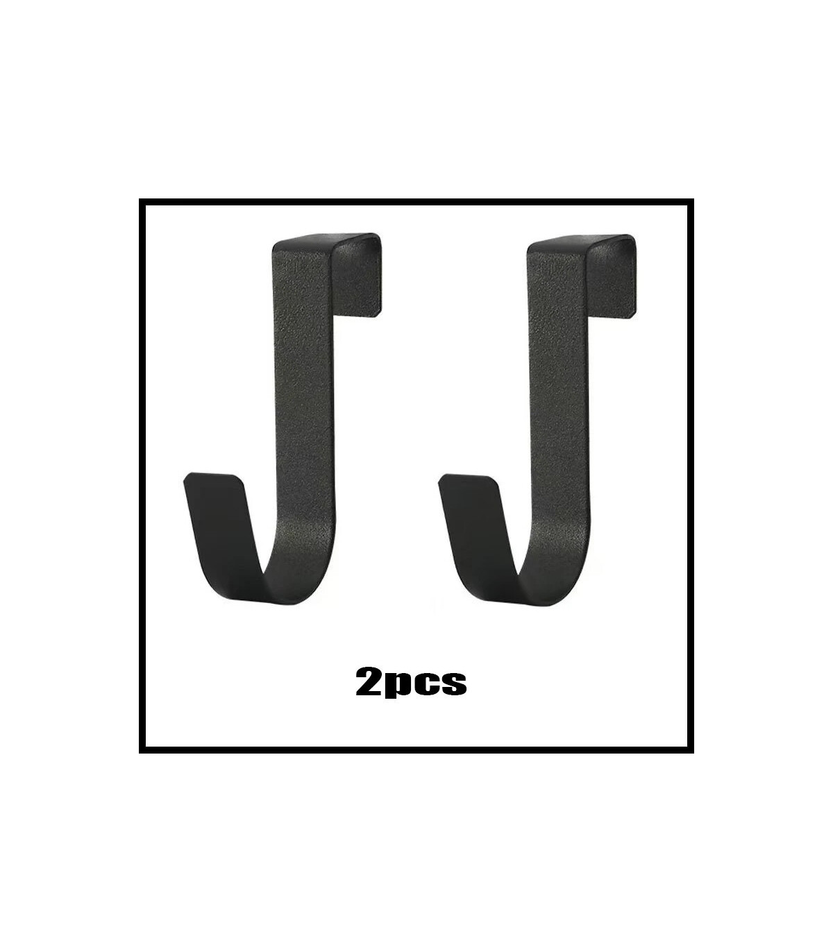 [Black 2pcs] Crochet métallique en forme de S pour porte d\'armoire, support suspendu pour Gadge