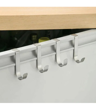 [White 2pcs] Crochet métallique en forme de S pour porte d\'armoire, support suspendu pour Gadge