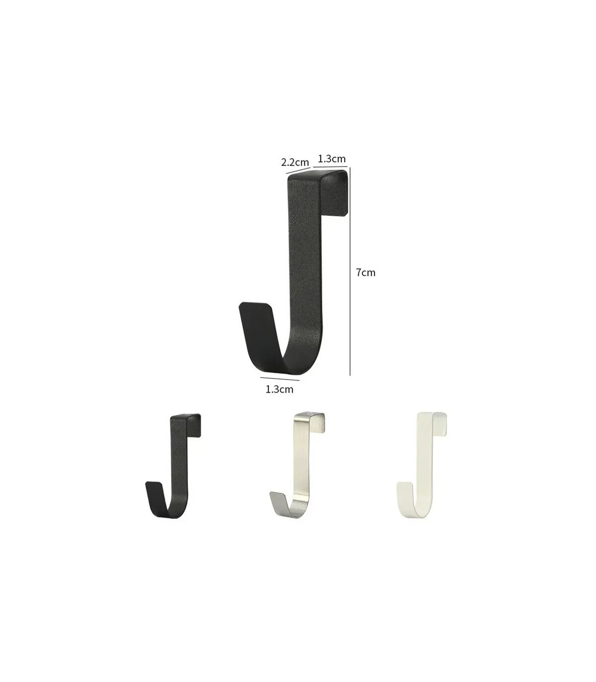[Silver 2pcs] Crochet métallique en forme de S pour porte d\'armoire, support suspendu pour Gadg