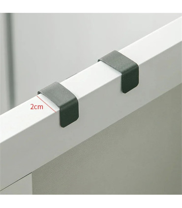 [Silver 2pcs] Crochet métallique en forme de S pour porte d\'armoire, support suspendu pour Gadg