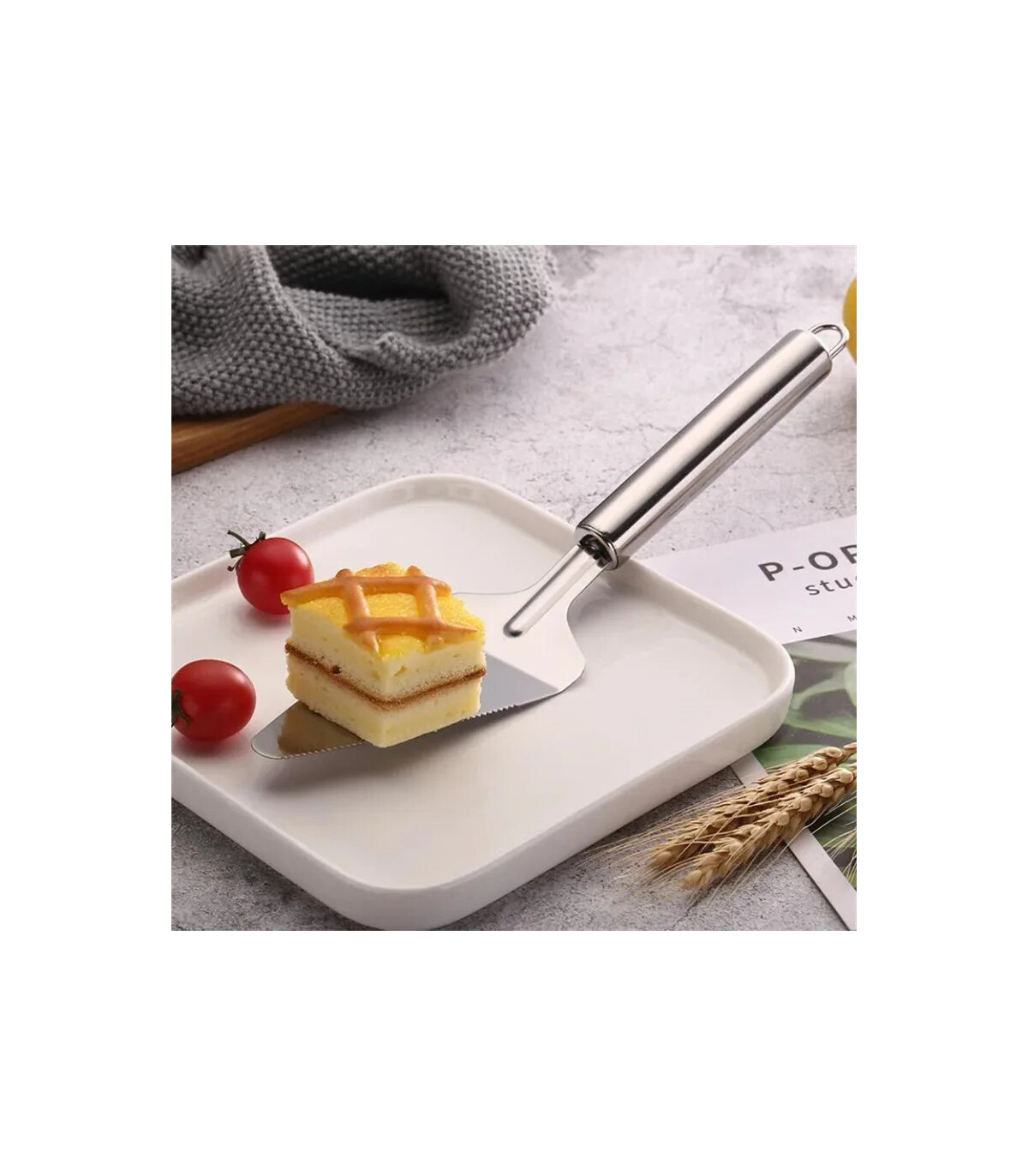 [Silver C] Couteau à pizza en acier inoxydable, outils à gâteaux, ciseaux à roues, gadgets de c