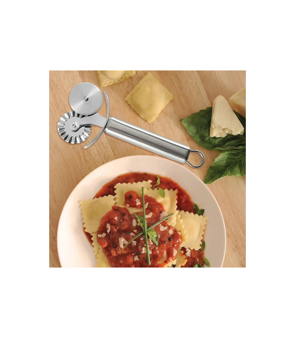 [Silver A] Couteau à pizza en acier inoxydable, outils à gâteaux, ciseaux à roues, gadgets de c