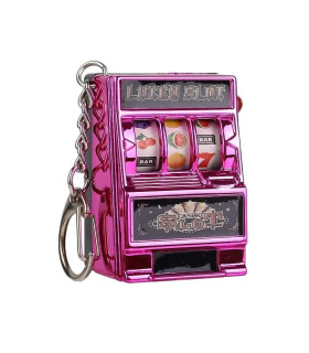[Rose Red] Mini machine à sous de jeu avec porte-clés, gadget anti-stress, porte-clés de jeu am