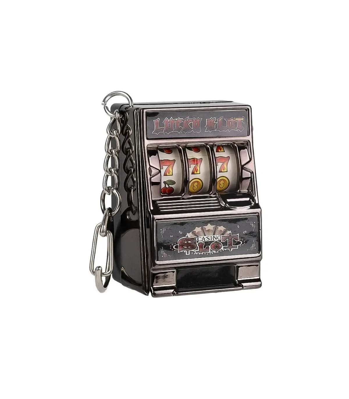 [Purple] Mini machine à sous de jeu avec porte-clés, gadget anti-stress, porte-clés de jeu amus