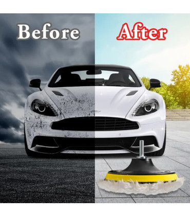 [Roue de laine 4in-5pcs] Kit de polissage 3/4/5 pouces, 5 pièces, tampon de polissage pour voit